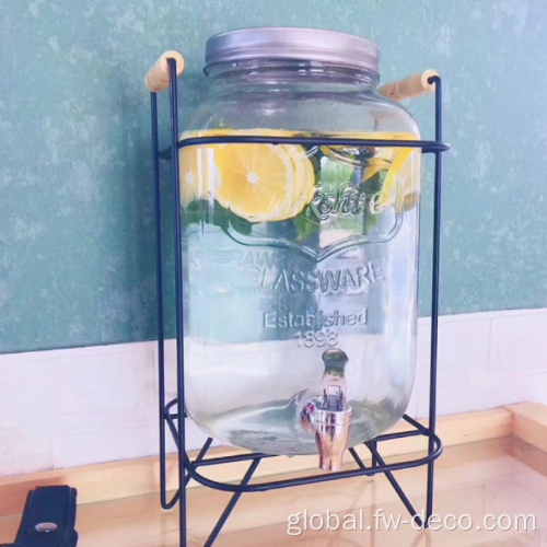 Glass Dispenser 5L glass juice beverage dispenser with tap Manufactory